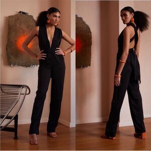 NEW Diarrablu Umy Wrap Jumpsuit Convertible Black Size L